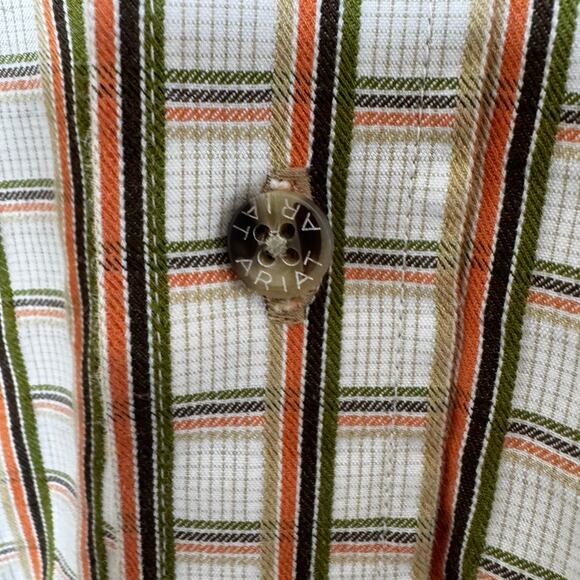 Ariat Button Down Vented Long Sleeve Men’s XL Shirt Checkered Pocket Western - Picture 7 of 16